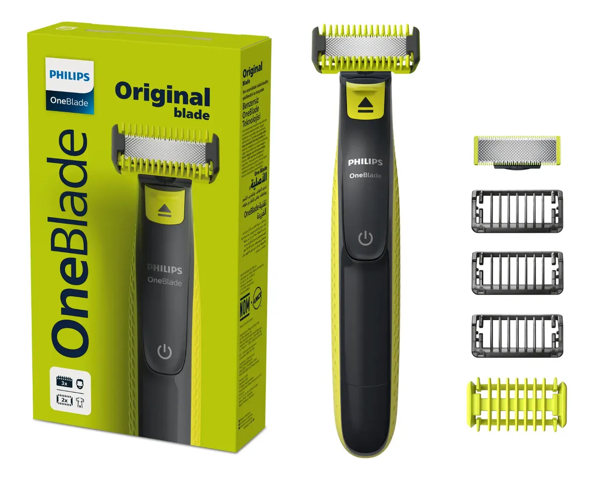 Barbeador e Aparador Elétrico Philips OneBlade para Rosto & Corpo Sem Fio e À Prova D'Água - QP2824/10