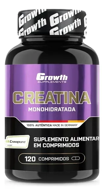 Creatina Creapure 120 Comprimidos - Growth Supplements Sabor Neutro